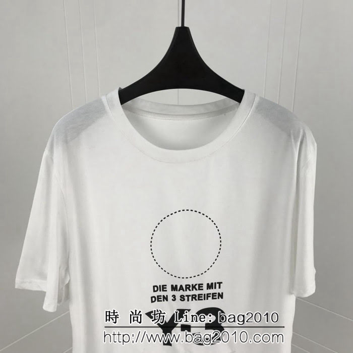 Y-3山本耀司 19ss早春新款 刺繡簽名印花短袖 定制純棉面料 高版本男女同款 ydi2107